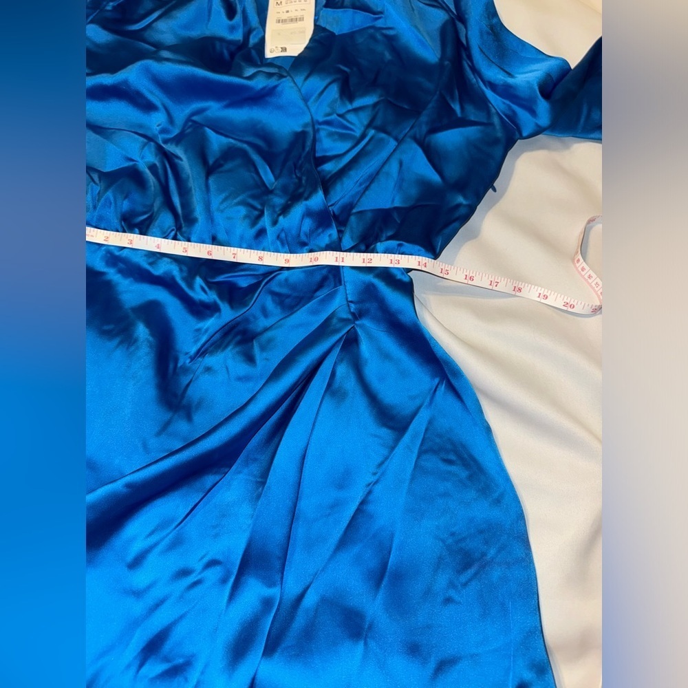 Zara Vibrant Blue Long Sleeve Dress - Picture 4 of 6
